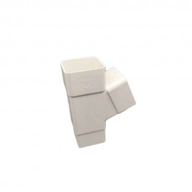 Tee 87º30' Square Downspout Omega Series R392 White PVC Gutter JIMTEN