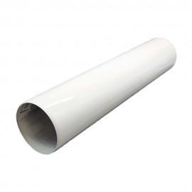 Tube d'échappement fumée en aluminium laqué blanc 500mm - Convesa