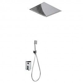 Ensemble de douche en acier inoxydable pour plafond carré IMEX série Volga