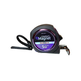 Flexómetro 5 Mts Profesional Black Compact Magnet - Roher